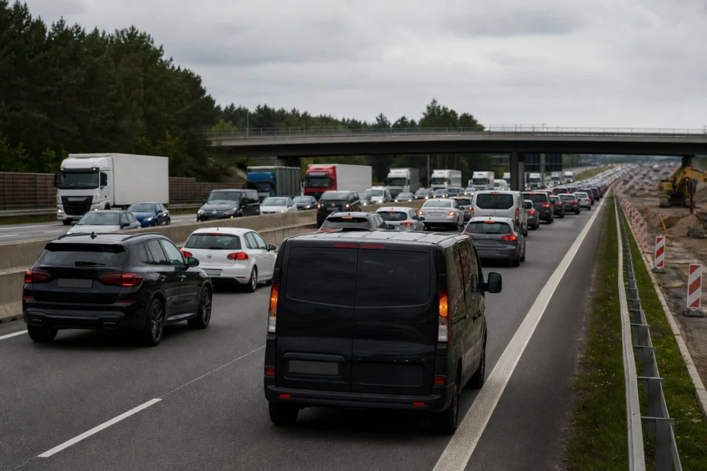 Korki w Niemczech 24-26 lipca 2026 na trasach z Polski – Niemcy